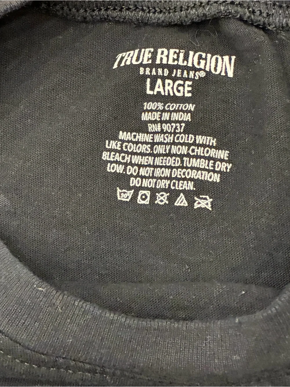 True Religion Men's Short Sleeve Crew Neck T Shirt Lot of 5 Size L